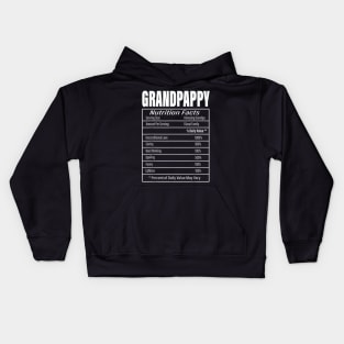 Grandpappy Nutrition Facts Funny Fathers Day Grandpa Men Kids Hoodie